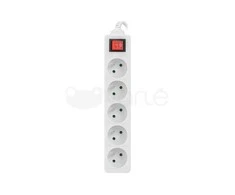 LANBERG PS1-05E-0150-W 1.5M Baltas LANTERGE CURVE 5X 230V PL WITH CIRCUIT BREAKER FULL COPPER