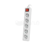 LANBERG PS1-05E-0300-W 3M Baltas LANTERGE CURVE 5X 230V PL WITH CIRCUIT BREAKER FULL COPPER