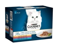 Purina Nestle Gourmet Perle anties, kalakutienos, ėrienos, tuno - Katei šlapias ėdalas - 12 x 85 g