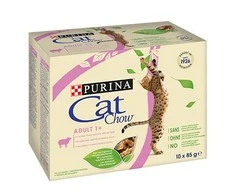 Purina Nestle Drėgnas Kačių Maistas - Purina ėriena, žaliosios pupelės 10 x 85 g