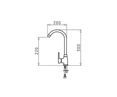 Pyramis Bello Duo Kitchen mixer 090927138 Granite, sidabrinis/juodas dotted