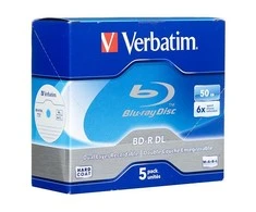 Diskai Mėlyna-ray Verbatim 50GB 6X BD-R DL 5vnt pilkos spalvos 43748