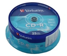 „Verbatim CR-R Extra Protection“ 0,7 GB, 52 x 25 pakuotės velenas