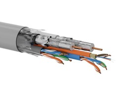 Q-Lantec Multi-Cable Q-LANTEC Multimedia 2 x U/UTP cat.5E + 2 x RG6 + 2 x FO G657A1, PVC, pilka 500m