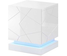 Cama Meble Naktinis Staliukas - QIU 46x41,5x53 Cm Baltas Blizgus