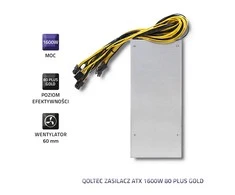 QOLTEC 50177 maitinimo šaltinis ATX Smart 1600W 80 Plus Gold