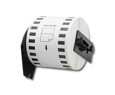 QOLTEC Tape for BROTHER DK-22205 62mm x 30.48m Baltas / Juodas overprint Volelis su rankena
