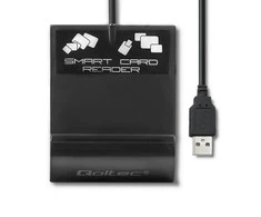 QOLTEC 50636 Intelligent Smart ID lustinių kortelių skaitytuvas SCR0636 USB tipo C