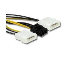 QOLTEC 50433 Qoltec Adapteris 2x MOLEX female PCI-E 8 pin 15cm