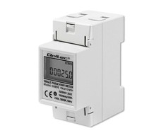 QOLTEC 50899 vienfazis elektroninis energijos suvartojimo matuoklis 230V LCD 2P DIN bėgis