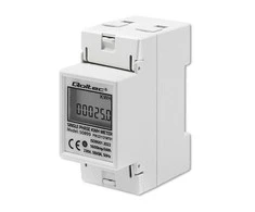 QOLTEC 50899 vienfazis elektroninis energijos suvartojimo matuoklis 230V LCD 2P DIN bėgis