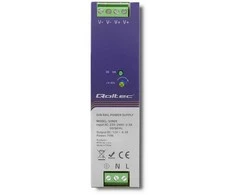 Kilimėlis QOLTEC 50905 Pramoninis DIN bėgio maitinimo šaltinis 75W 12V 6.3A