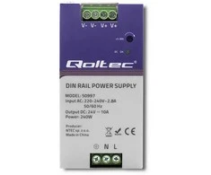 QOLTEC 50997 DIN bėgio maitinimo šaltinis 240W 24V 10A