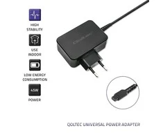 QOLTEC 51025 Maitinimo adapteris 45W 8 papildiniai