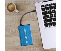 QOLTEC išorinio kietojo disko dėklas HDD/SSD 2.5" SATA3 USB 3.0 Mėlyna