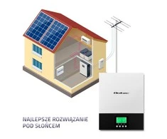 QOLTEC 53875 hibridinis saulės energijos keitiklis išjungtas iš tinklo 1,5 kW 80A MPPT sinusas