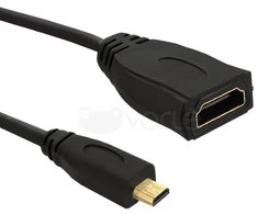 Qoltec Adapteris HDMI A moteriškas | Micro HDMI D vyriškas | 0,2 m