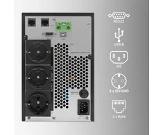 QOLTEC 52281 Nepertraukiamo maitinimo šaltinis UPS / 2kVA / 2000W / Galios koeficientas 1.0 / LCD / EPO / USB / Prisijungęs