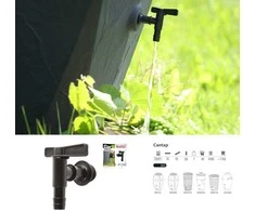 Prosperplast kranelis lietaus vandens talpai CANTAP 1, juodas