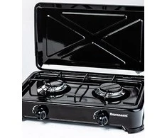 Ravanson K-02TB hob Juodas Countertop Gas 2 zone(s)