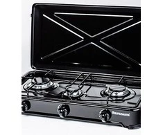 Kaitlentė Ravanson K-03TB Juodas, Baltas Countertop 60 cm Dujos 3 zona(s)