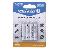 Įkraunamos baterijos everActive Ni-MH R03 AAA 1050 mAh Professional Line