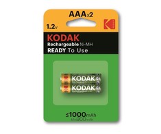 Kodak įkraunama Ni-MH AAA baterija 1000 mAh (2 pakuotės)