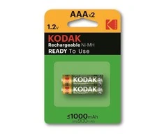Kodak įkraunama Ni-MH AAA baterija 1000 mAh (2 pakuotės)