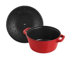 Staub La Cocotte apvalus ketaus troškinimo indas -- 3 VIENŲ RINKINYS