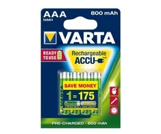 VARTA HR03 AAA Recharge Accu Power 800 mAh 56703 Rechargeable batteries 4 pc(s) Žalias