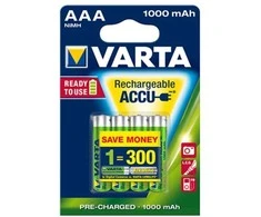VARTA HR03 AAA Recharge Accu Power 1000 mAh 05703 Rechargeable batteries 4 pc(s) Žalias, Geltona