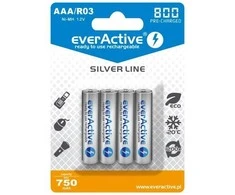 Baterija - EverActive AAA 800 Serija 1.2V Įkraunamos 4-vnt Pakuotė