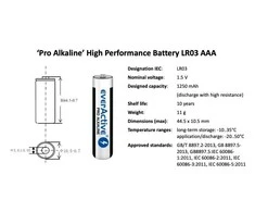 AAA (R3 LR03) Šarminė baterija everActive Pro - 10 vnt
