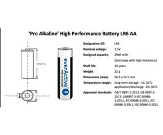Alkaline batteries everActive Pro Alkaline LR6 AA - blister card - 4 pieces
