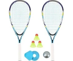 Nils Extreme Greitojo badmintono rinkinys Nils NRS005, 2 raketės, badmintono plunksniukai, žymekliai, kamuoliukas, dėklas
