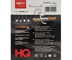 Atminties kortelė Kortelės rinkinio atmintis IMRO 10/128G UHS-I ADP (128 GB, U1 klasė, + adapteris)
