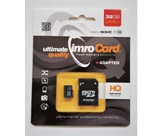 IMRO atminties kortelė Micro SD 32GB 100MB/s class 10 UHS I su adapteriu SD