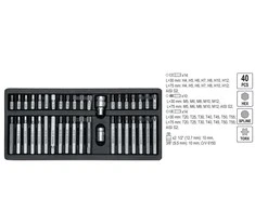 Yato antgalių rinkinys Hex, Torx, Spline, 40 vnt YT-0400