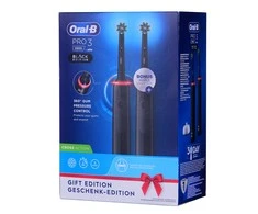 Oral-B Duo Pack of Two Elektrinis dantų šepetėlis Pro 3900 Juodas Edition Suaugusiems, Šepetėlių skaičius galvutės įeina 2, Juodas, Number of teeth brushing modes 3