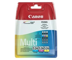 CANON CLI-526 C/M/Y MultiPack Spalva žalsvai rausvai geltona, skirta Pixma