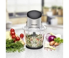 Virtuvės Įrenginio Priedas - Rommelsbacher MZ 500 1.5L 500W Maisto Smulkintuvas Sidabrinis