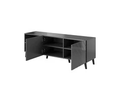 Cama Meble Saugojimo Spinta - Abeto 150x42x52 Grafitas/Blizgus
