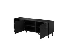 Cama Meble Baldų Spinta - Abeto 150x42x52 Juoda Blizgi