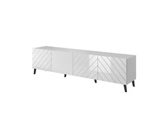 Cama Meble Televizoriaus Spintelė - Abeto 200x42x52 Blizgus Baltas