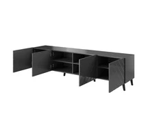 Cama Meble TV Spintelė - Abeto 200x42x52 Grafitas/Blizgus