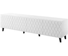 Laikiklis Cama Meble Televizoriaus Stovas - Asti 200x42x52 Baltas Matinis