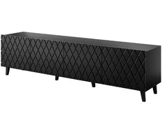 Laikiklis Cama Meble TV Spintelė - RTV Spintelė Asti 200x42x52 Matinė Juoda