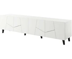 Laikiklis Cama Meble Televizoriaus Spintelė - Etna 200x42x52 Balta Matinė