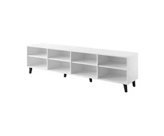 Laikiklis Cama Meble Televizoriaus Stovas - Faro 200x42x52 Baltas Matinis/Ąžuolas