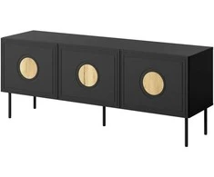 Laikiklis Cama Meble TV Spintelė - Palazzo 150x42x60, Juodasis Ąžuolas